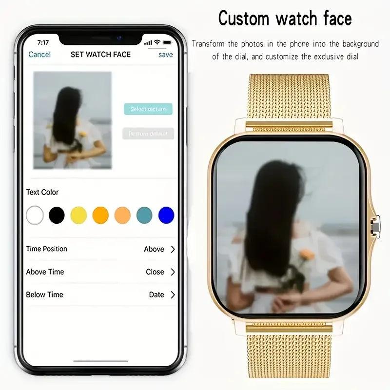KESHUYOU 2025 Smart Watch 2.01 Inch HD Display Answer Make Call Message Preview Sport Modes DIY Dial Weather Forecast Men Women