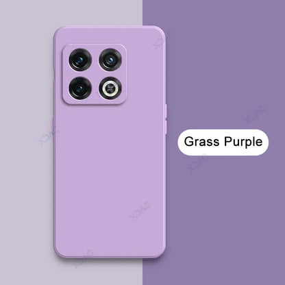 Luxury Cover for OnePlus 10 Pro OnePlus10Pro 5G Square Liquid Silicone Phone Case One Plus OnePlus10 10Pro Double Liner Soft Bag