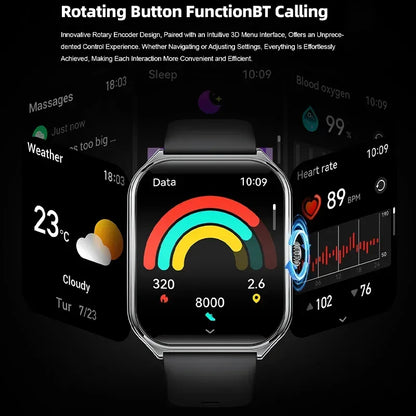 New Ultra Thin Smart Watch men 1.96" AMOLED HD Pixel Display Always Show Time BT Call Reminder Smartwatch Ladies For Android iOS - Urbizia