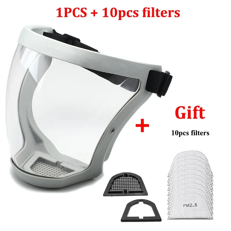Protection Mask Splashproof Transparent Facial Protector Face FaceMask Protective Outdoor Safety Mask Head Cover Work Protection
