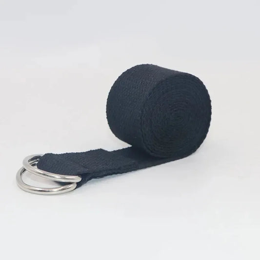 1Pc Yoga Strap For Yoga Pilates Ballet Dance With Adjustable D-Ring Buckle Cotton Yoga Belt For Fitness Daily Stretching - Urbizia