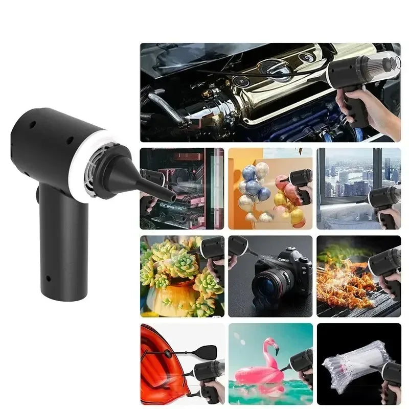9000Pa Wireless Car Vacuum Cleaner USB Charging 1200mAh Portable Cleaning Appliance Mini Wet and Dry Vacuum Cleaner Household - Urbizia