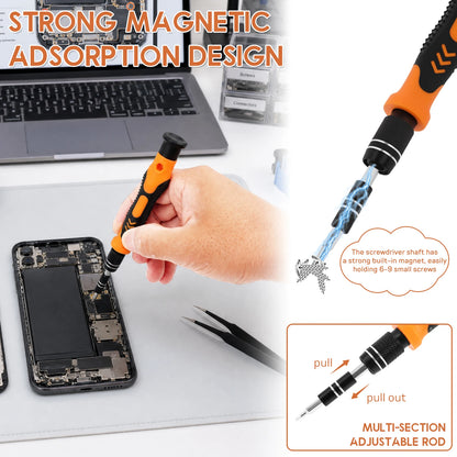 115 In 1 Precision Screwdriver Set Flexible Shaft Magnetic Bits Kit Professional Electronics Laptop Cell Phone Repair Tools