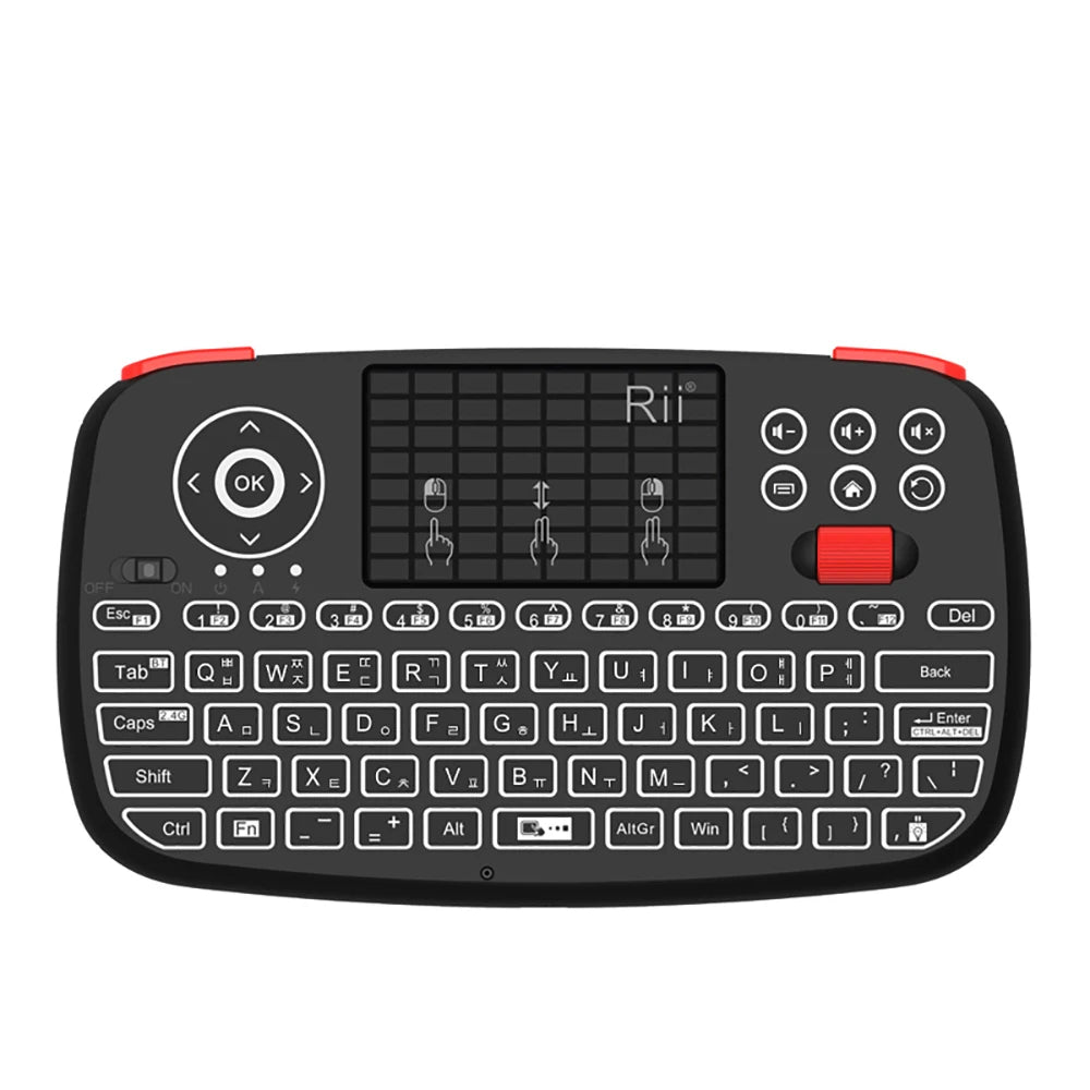 Rii i4 Mini Bluetooth Wireless Keyboard With Touchpad 2.4GHz Backlit Mouse Remote Control For Windows Android TV Box Smart TV
