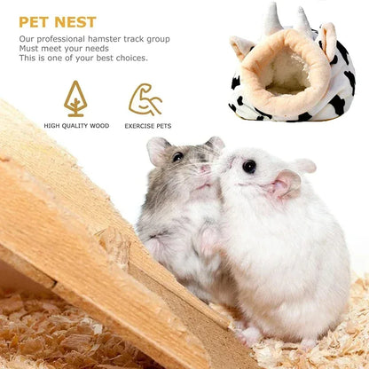 Hamster Cotton Nest Pet Warm Winter Supplies Winter Sleeping Bag House Small Fossa Gold Silk Bear House Mouse Nest Sleeping Bag - Urbizia