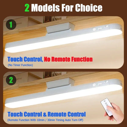 LED Table Lamp Magnetic Hanging USB Rechargeable Desk Lamp 3 Color Reading Light Dimmable Cabinet Closet Wardrobe Night Light - Urbizia