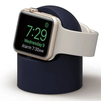 Charger Stand For Apple Watch Series Ultra/8/SE2/7/6/SE/4/3 49mm/45mm/44mm/42mm/41mm/40mm/38mm Durable Silicone Nightstand Mode - Urbizia