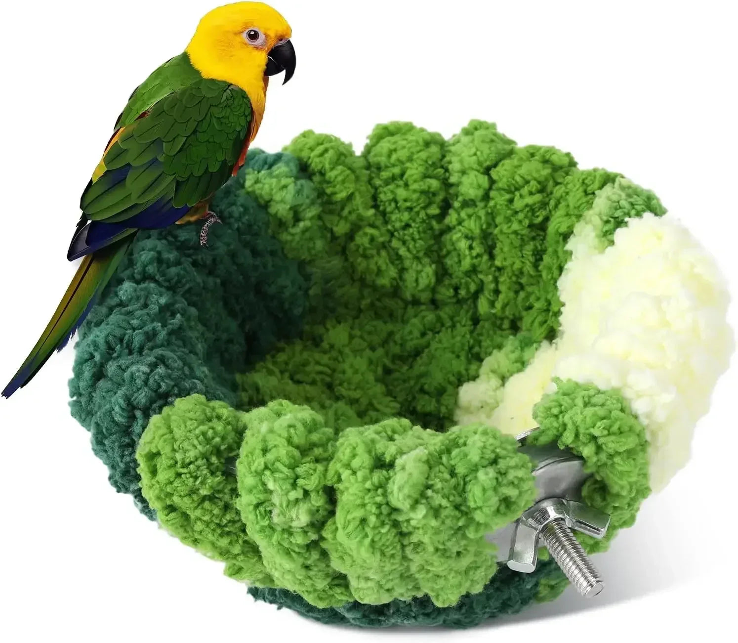 Bird Nest for Cage,Plush Hanging Bird Bed for Parakeet,Breeding Bird House for Conure,Budgie,Cockatiel,Lovebird,Canary,Hamster - Urbizia