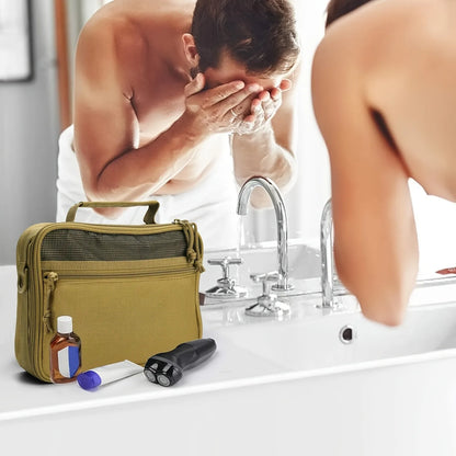 1pc Men's Portable and Durable Tactical Outdoor Bag Made of Oxford Fabric, Toiletries Travel Bag for Short Trips