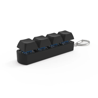 4Keys Finger Button Anti-stress Toys Mechanical Keyboard Keycaps Office Decompression Calming Keychain Gifts for Children Adults - Urbizia