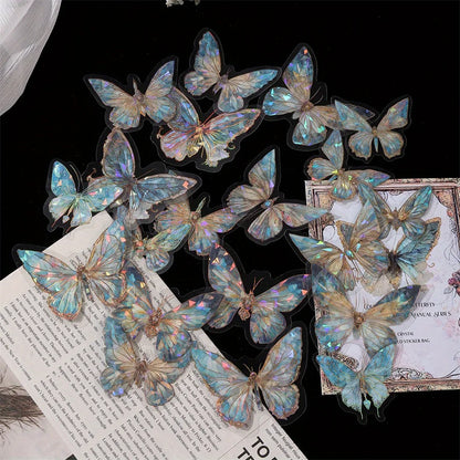 20pcs Butterfly Pattern Sticker, Creative Multi-Purpose Decorative Sticker For Hand Account Decoration,School Supplies,Back To School
