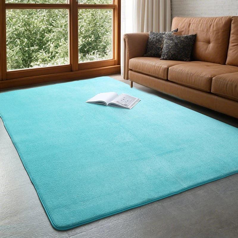 VIKAMA Modern Coral Velvet Carpet Soft Non-Slip Living Room Bedroom Carpet Large Area Children's Play Floor Mat For Home Decor - Urbizia