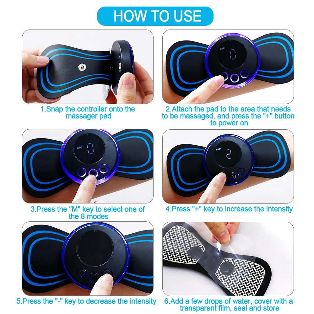 EMS Body Massager – 8 Modes, 19 Intensity Levels