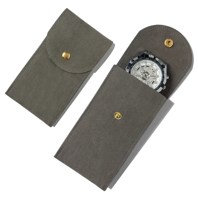 Embers Watch Bag Blue Black Flannelette Gift Bag Travel Storage Case Durable Portable Watch Dust Protection Case