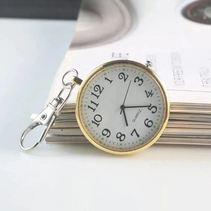 New Tiny Cute Quartz Pocket Watch with Keyring Men Women Quartz Watch for Nurses Doctors Students Minimalist Watches Child Gift
