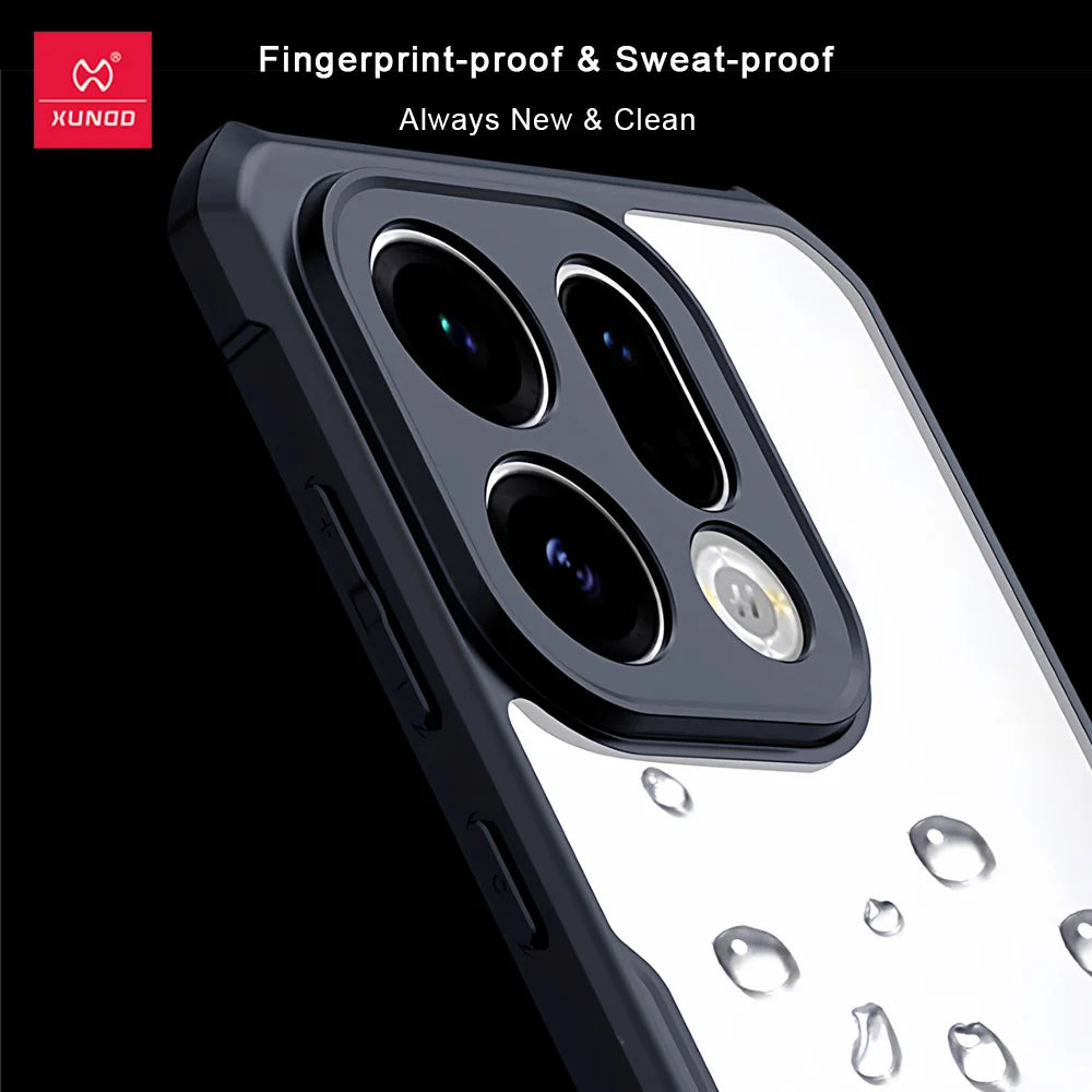 Xundd For OPPO Find X9 Ultra Case Airbag Shockproof Shell Lens Full Protection Back Matte Transparent Cover Anti-scratches