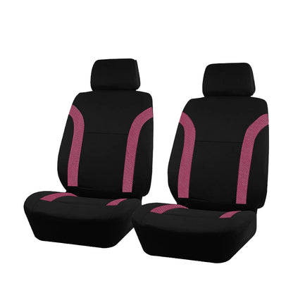 AUTO PLUS Sports Universal Polyester Car Seat Cover Set Fit Most Car Plain Fabric Bicolor Stylish Car Accessories Seat Protector