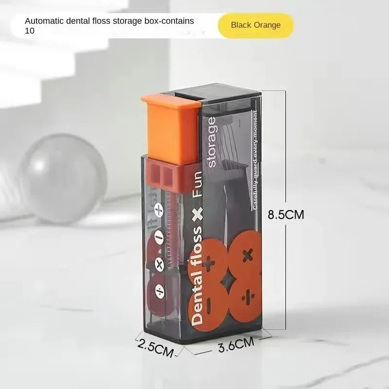 Automatic Dental Floss Storage Box Pop-Up Dental Floss Dispenser With 10Pcs Floss Dental Oral Hygiene Care Portable - Urbizia