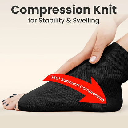1Pcs Ankle Compression Sleeve,Plantar Fasciitis Braces,Open Toe Compression Socks for Swelling,Sprain,Neuropathy,Foot Arch Sup