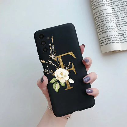 Flower Alphabet Soft TPU Case for Samsung Galaxy A Series