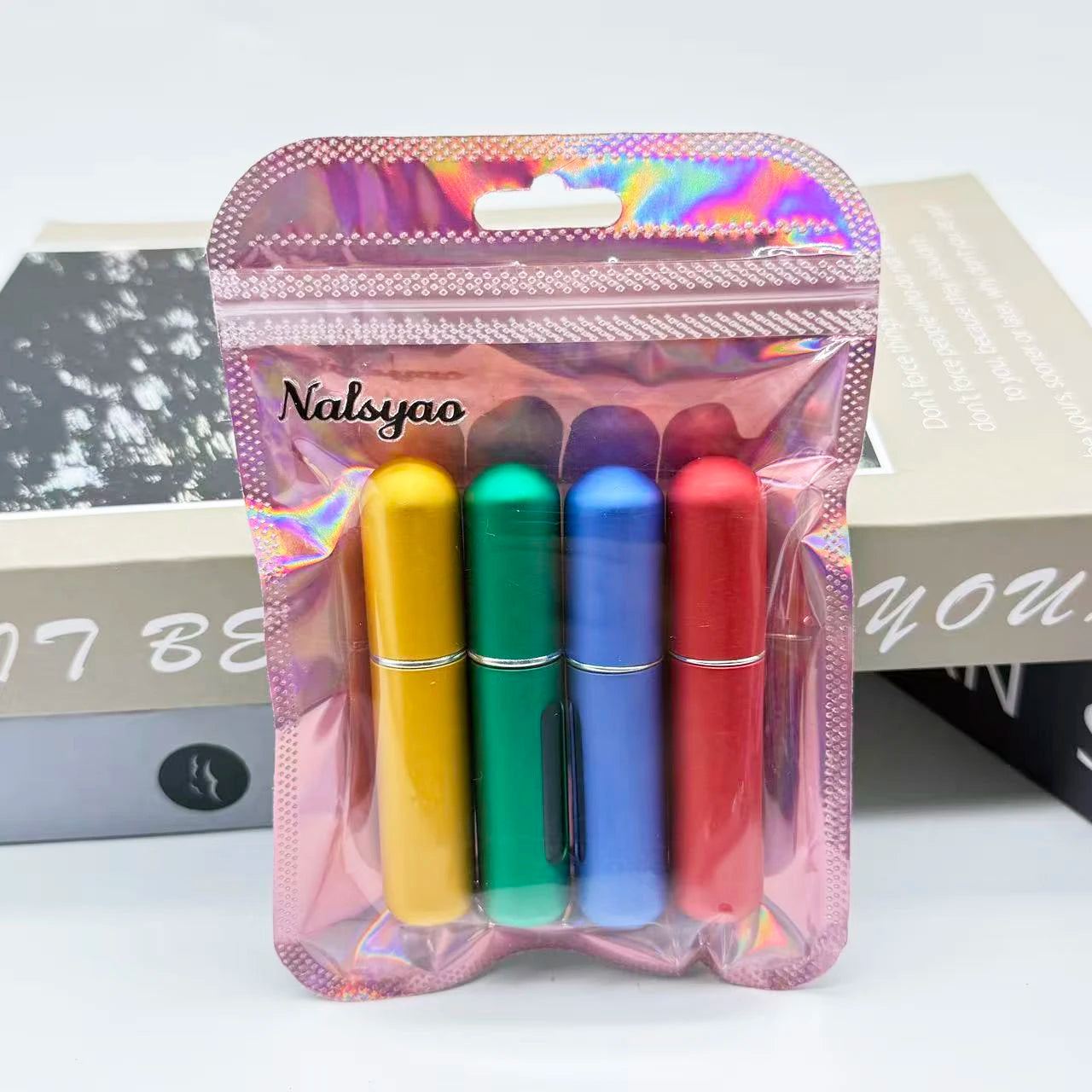 4pcs 5ml Mini Refillable Perfume Atomizer Aluminum Perfume Bottle Portable Perfume Spray Bottle Travel Parfume Mini Bottle