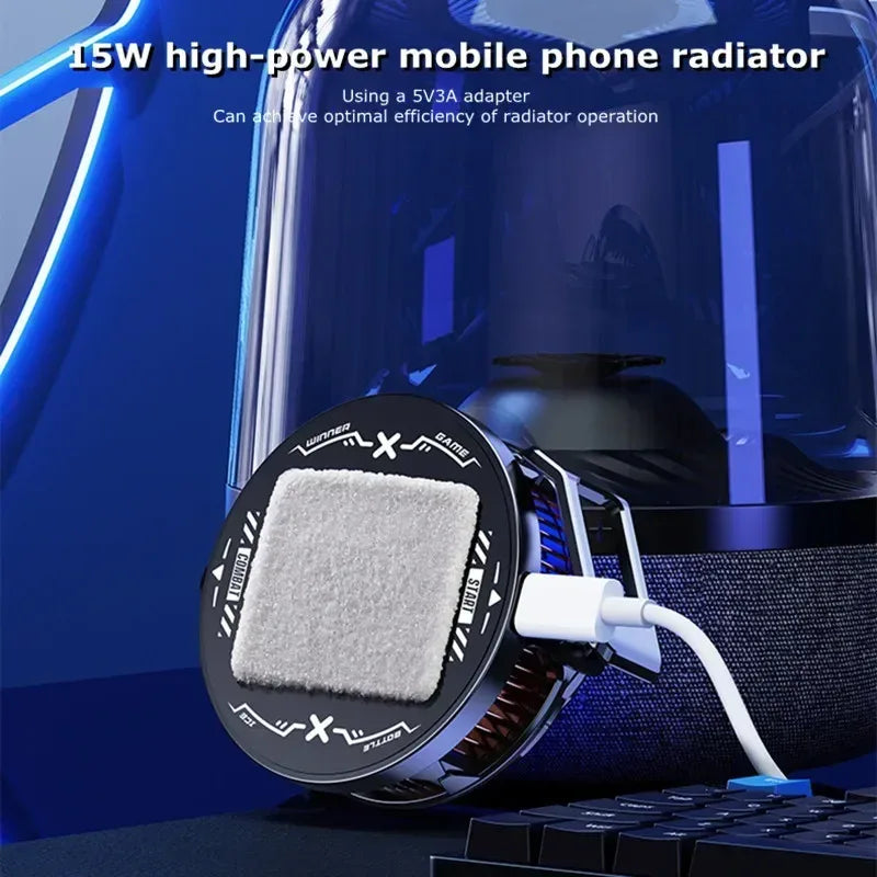 FS03 15W Semiconductor Magnetic RGB Phone Cooler with Clip