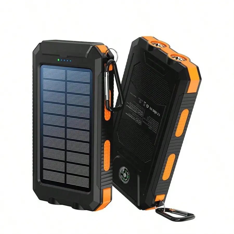 10000mAh Solar Charger Power Bank -Portable Solar Phone Battery Panel Charger, USB Port Battery Pack Charger Portable For All Cell Phones & Electronic Devices- Long Lasting, Travel Camping, LED Flashlight, The Best Gift For F