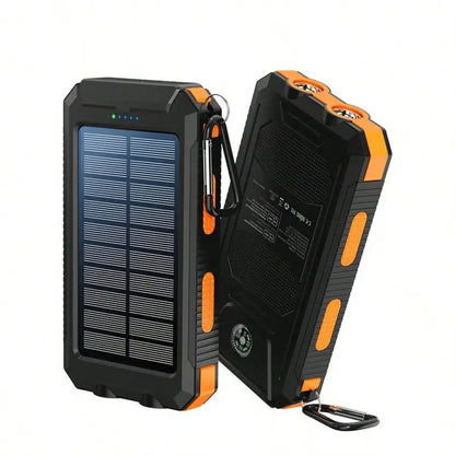 10000mAh Solar Charger Power Bank -Portable Solar Phone Battery Panel Charger, USB Port Battery Pack Charger Portable For All Cell Phones & Electronic Devices- Long Lasting, Travel Camping, LED Flashlight, The Best Gift For F