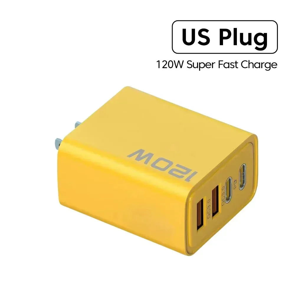 4-Port USB-C Quick Charger PD 120W - Urbizia