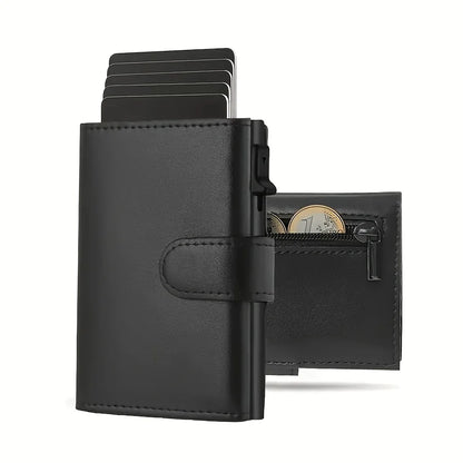 Men's Wallet with Coin Case RFID Protection Slim Wallet Card Wallet Small Credit Cards Credit Card Wallet