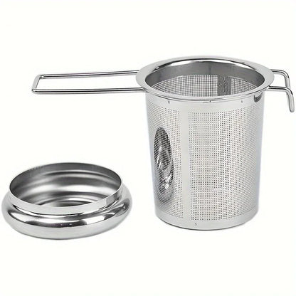 Stainless Steel Tea Infuser with Lid & Handle Strainer