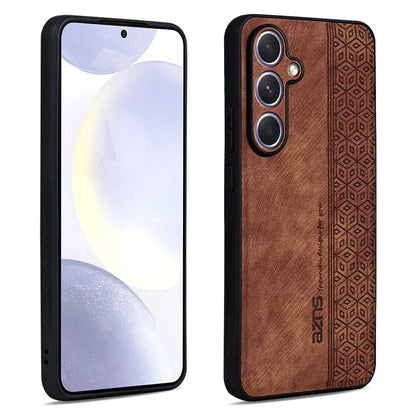 Matte Leather Shockproof Back Case for Samsung Galaxy S25