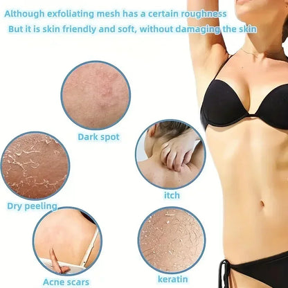 African Exfoliating Sponges Towel Mesh Bath Scrub Washcloth Double Side Wash Bath Loofah for Smooth Skin Back Shower Scrubb