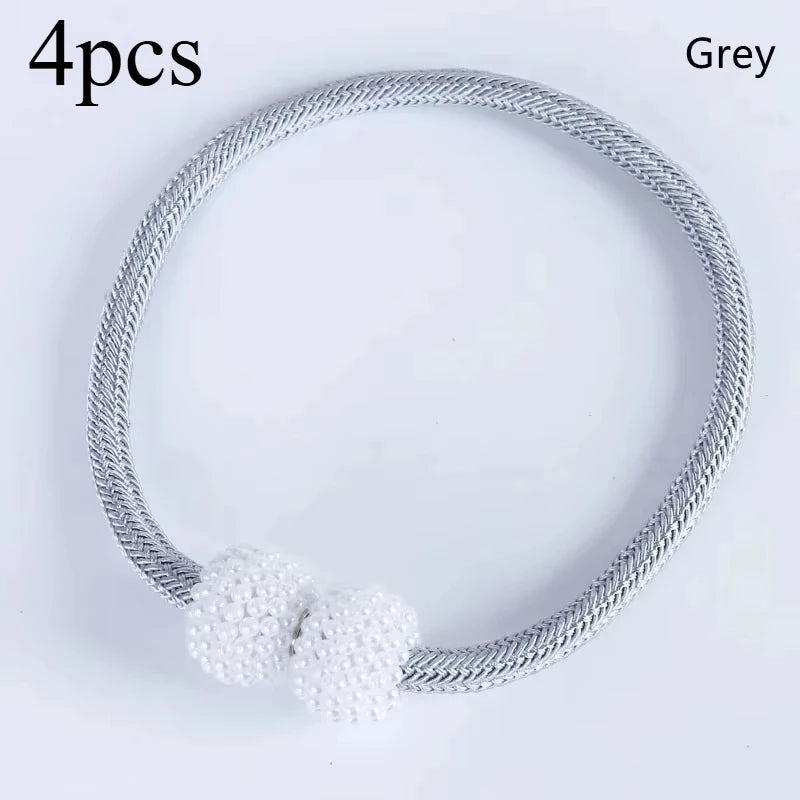 4/2Pcs Pearl Magnetic Curtain Clip Curtain Holders Tie Back Buckle Clips Hanging Ball Buckle Tie Back Curtain Decor Accessorie