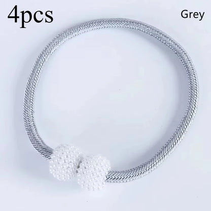 4/2Pcs Pearl Magnetic Curtain Clip Curtain Holders Tie Back Buckle Clips Hanging Ball Buckle Tie Back Curtain Decor Accessorie