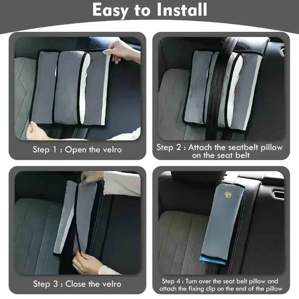 Kids Shoulder Pad Interior Car Seat Belt Chest Cushion Universal Safety Car Seat Shoulder Protector Pillow Pads for Kids Women - Urbizia