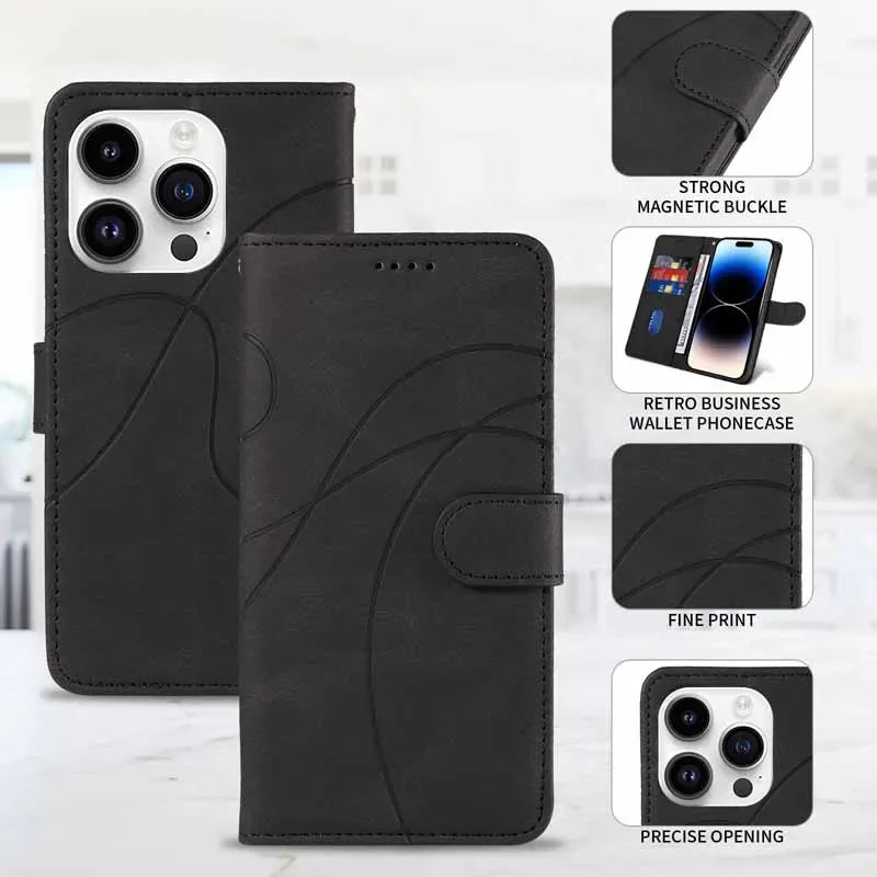 Flip Leather Phone Case For Redmi Note 14 Pro Plus Note14 14C 14S 4G Wallet Card Slot Stand for Xiaomi 14T Pro Mi 14T 5G Cover