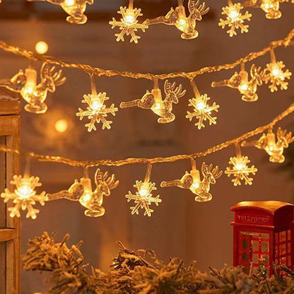 3M Christmas LED Snowflake String Lights – Fairy Lights for Home & New Year Party