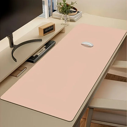1pc Large Faux Leather Mouse Pad, Non-Slip Waterproof Desk Pad for Office, Desk, Mouse Pads for DeskEasy To Clean, Mouse Pads - Urbizia