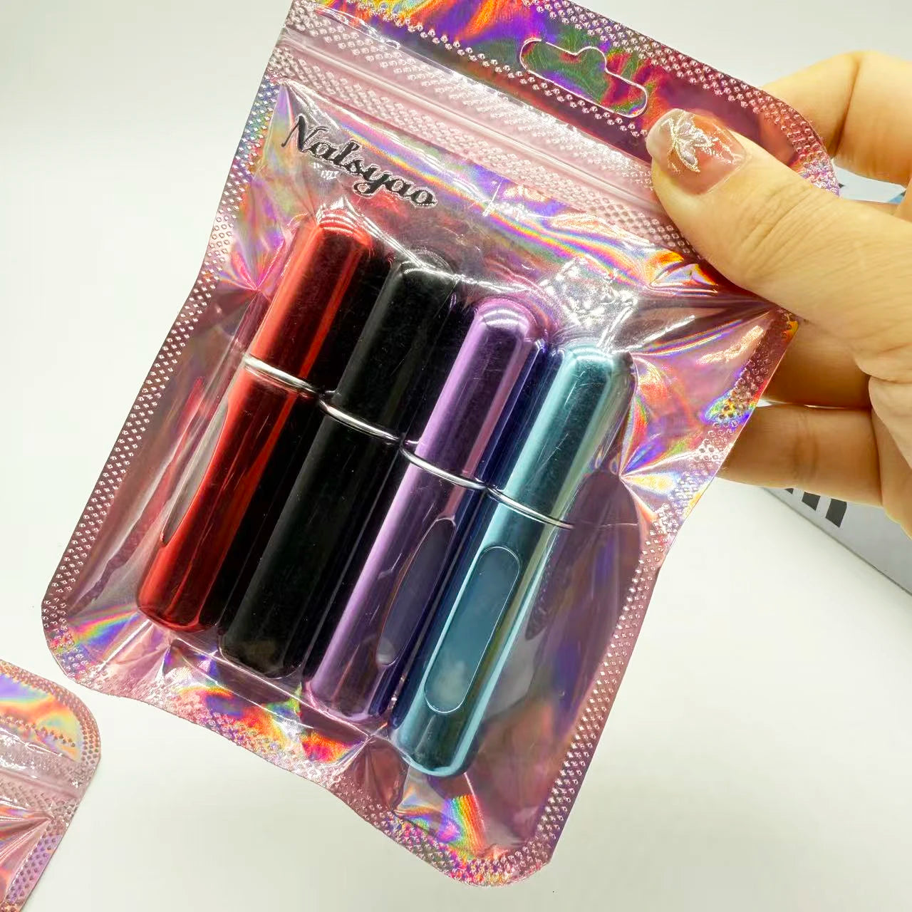 4pcs 5ml Mini Refillable Perfume Atomizer Aluminum Perfume Bottle Portable Perfume Spray Bottle Travel Parfume Mini Bottle