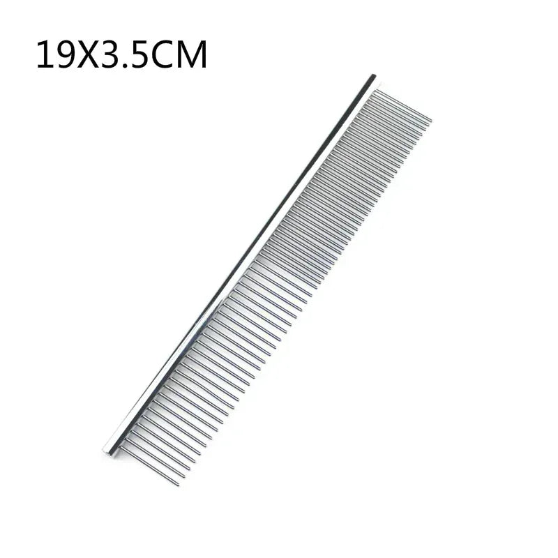 Stainless Steel Dog Comb Long Thick Hair Fur Removal Brush 16/19cm Pets Dog Cat Grooming Dematting Combs for Shaggy Dogs - Urbizia