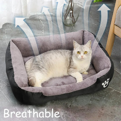 Color Square Winter Soft Warm House for Dog Bed for Dog Mat Waterproof Cat Bed Pet Bed for Large Medium Small Dog House - Urbizia