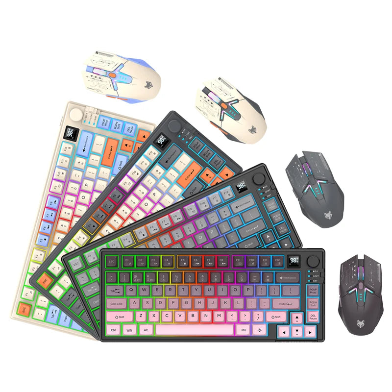 XUNSVFOX K920 Bluetooth Wireless Keyboard Mouse Set Dual Model Laptop Home Office Gaming USB Light Charging