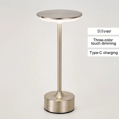 LED Table Lamp Touch Sensor Night Light USB Rechargeable Portable Bedroom Night Light Wireless Reading Lamp Restaurant Hotel Bar - Urbizia