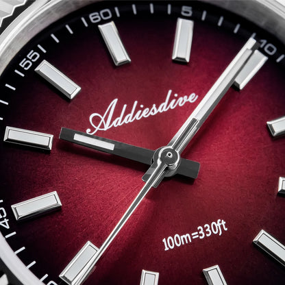ADDIESDIVE New Men's Watch AD2073 Sapphire Glass 36mm VH31 Sunburst Quartz Watches 10Bar Waterproof Diving Luminous Wristwatch