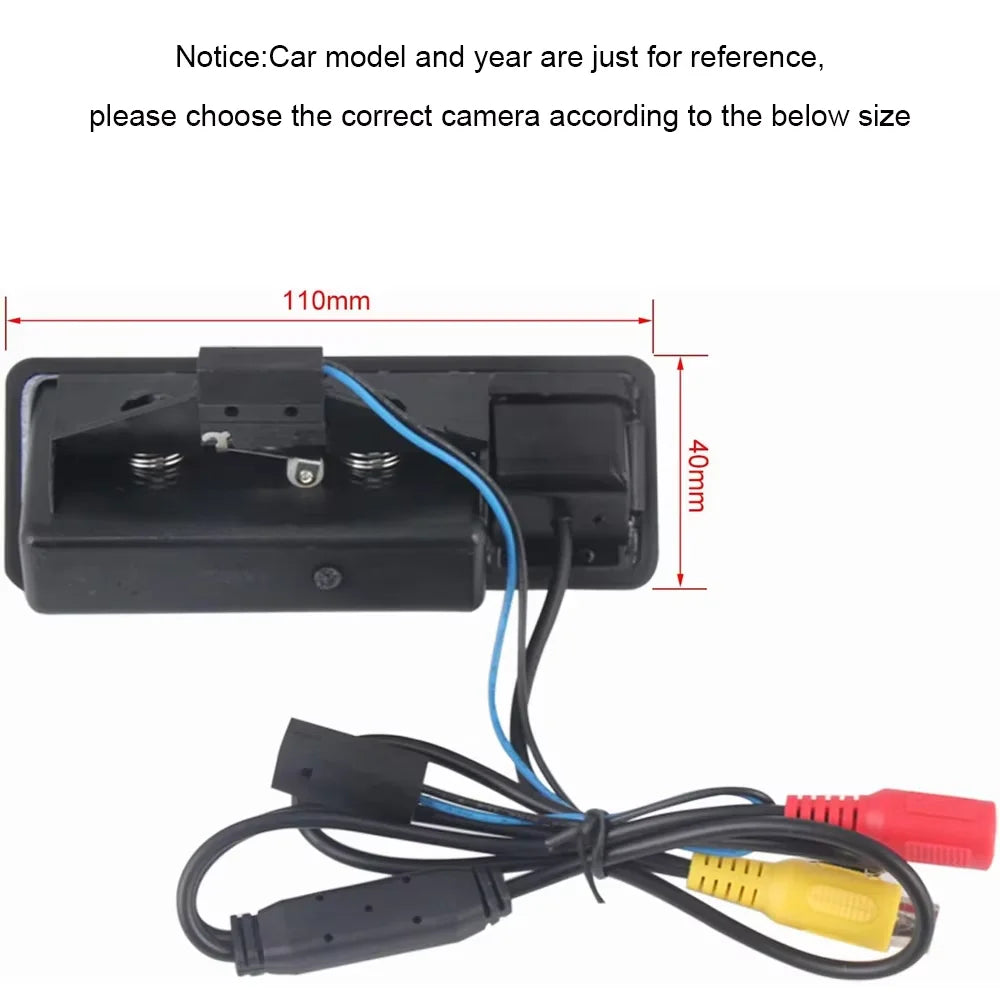 Cars Reverse Backup Trunk Handle Parking Camera For BMW 3/ 5 Series X5 X6 X1 E84 E39 E60 E70 E71 E82 E90 720P Rearview