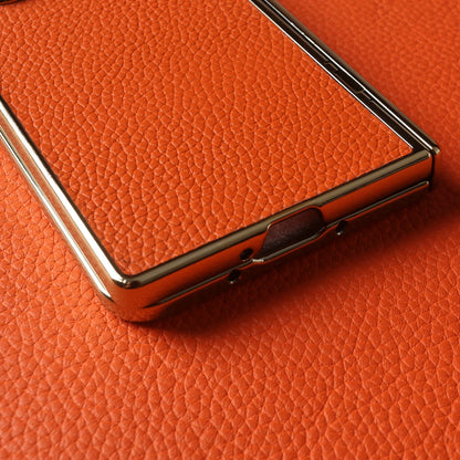 Lychee Genuine Leather Case For Samsung Galaxy Z Fold 7 6 5 4 3 phone Cover Fold7 Fold5 Fold6 fold4 fold3 Cases Funda Para Coque