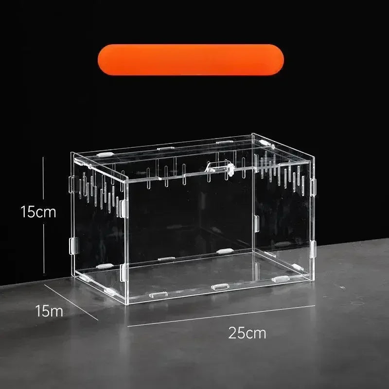 Reptile Habitat Terrarium Breeding Box Acrylic Case Nano Arboreal Tarantula Enclosure Spider Scorpion Bearded Dragon Habitat - Urbizia
