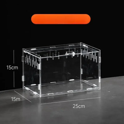 Reptile Habitat Terrarium Breeding Box Acrylic Case Nano Arboreal Tarantula Enclosure Spider Scorpion Bearded Dragon Habitat - Urbizia