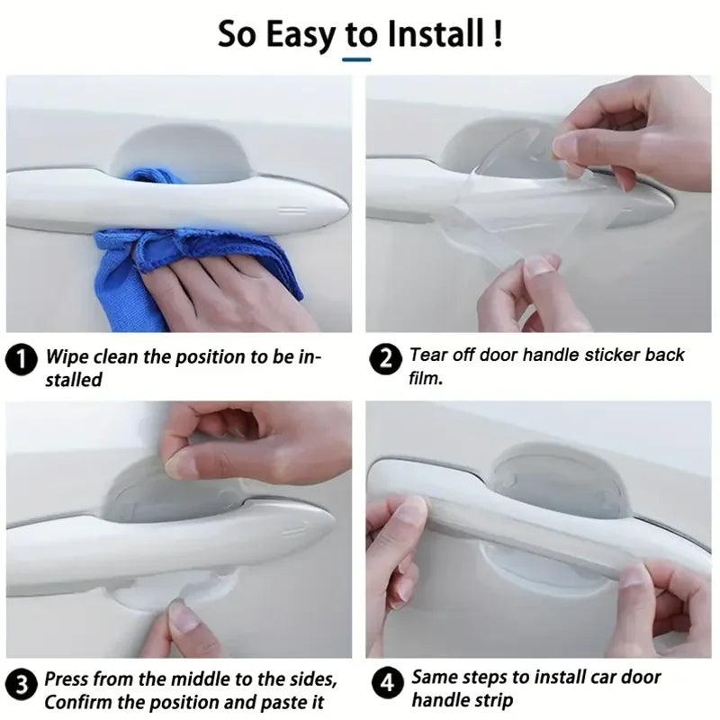 Car Door Handle Scratch Protection Stickers – 8-Piece